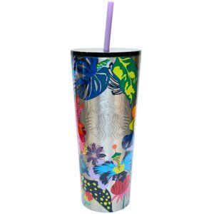 Starbucks Summer Immersive Florals 2023 Stainless Steel Tumbler, 24 Oz